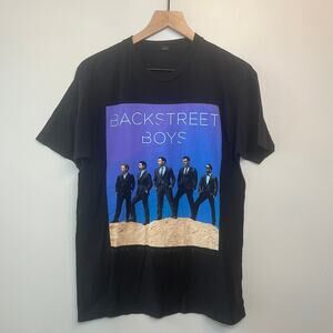 Tultex Unisex Backstreet Boys Tour 2014 Short Sleeve T-shirt Black Size Large